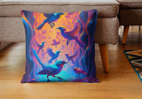 coussin oiseaux