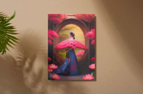 décoration murale fantasy flower