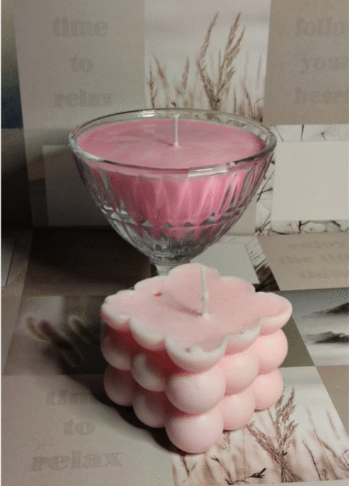 Bougie ambiance cocktail rose, orange ou verte – Image 3