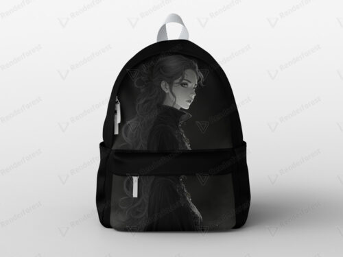 Sac à dos noir fille animé sombre